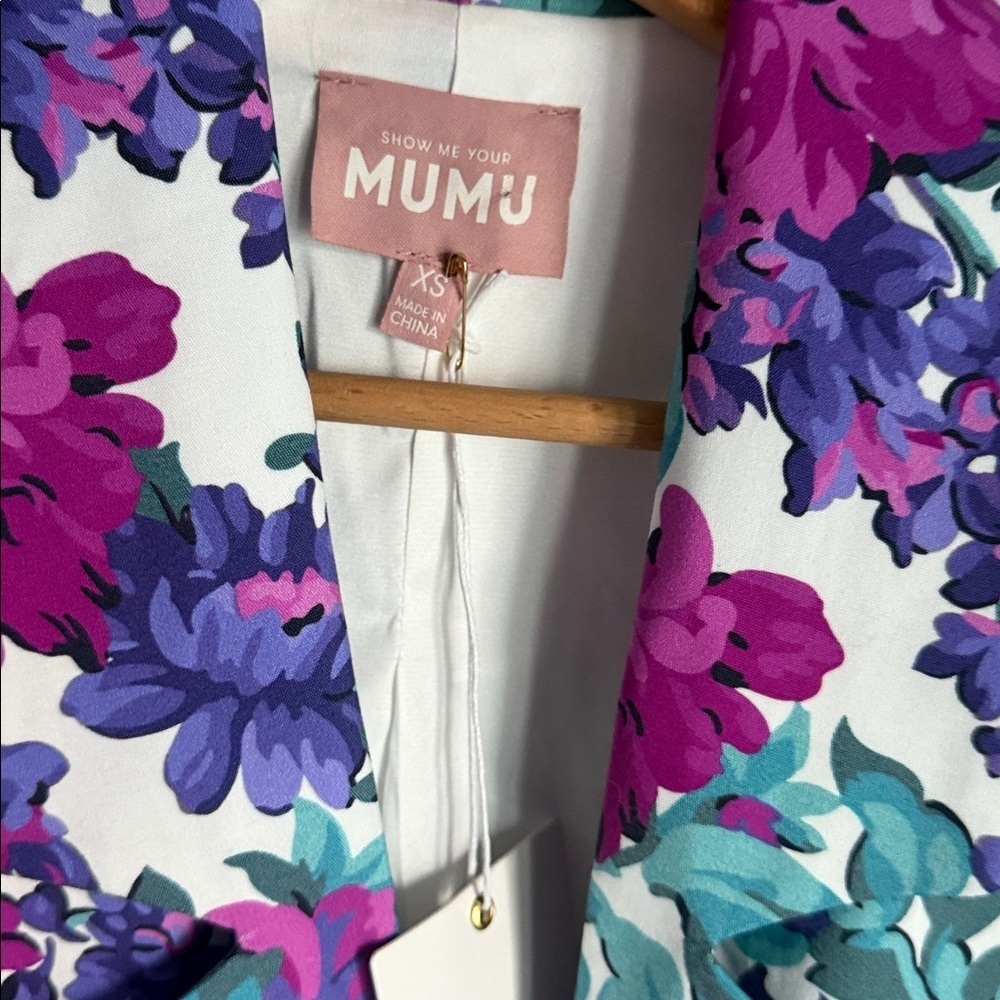 NEW Show Me Your Mumu Ezra Blazer in the Magenta Blooms floral print XS - Picture 7 of 9
